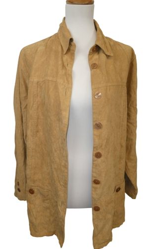Veste lgre surchemise style daim -Taille 44 - bleu bonheur - Modalova