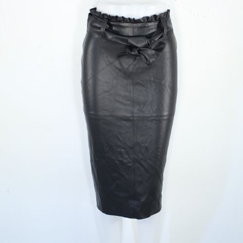 Jupe Noire Similicuir Taille XS - zara - Modalova