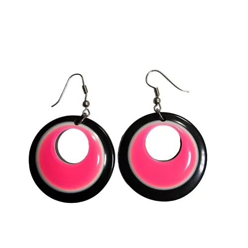 Boucles d'Oreilles striliser d'un beau rose fluo - Label Emmaus - Modalova