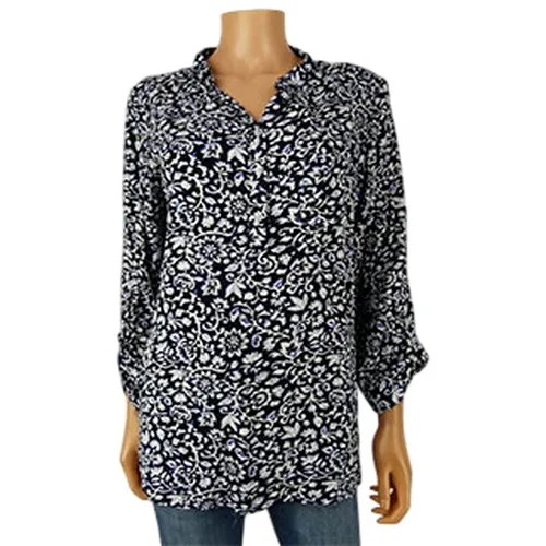 Blouse marine imprime fleurs - Taille 42 - influx - Modalova