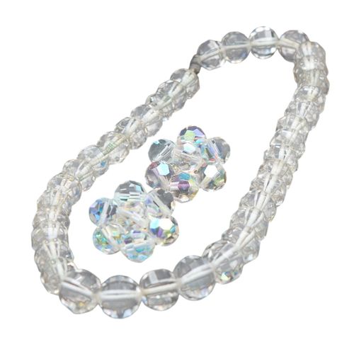 Collier et boucles d'oreille en perles de verre - Label Emmaus - Modalova