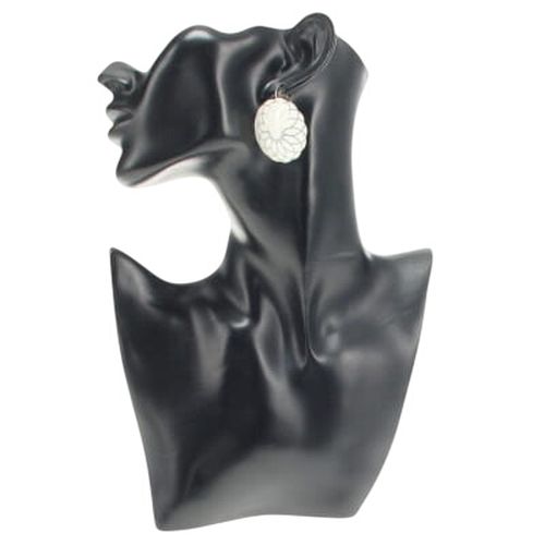 Boucles d'oreilles blanches rondes - Label Emmaus - Modalova