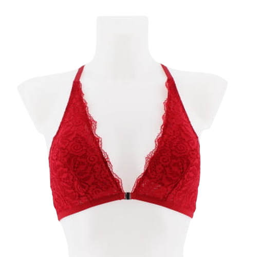 Brassire bordeaux en dentelle sans armatures - Taille 40 - h&m - Modalova