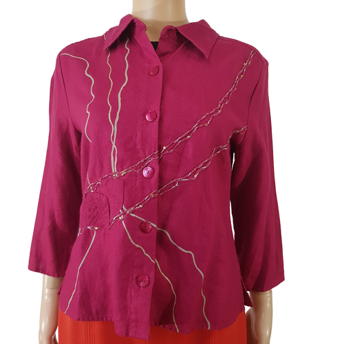 Veste fuchsia  motif - Taille 2 - scottage - Modalova