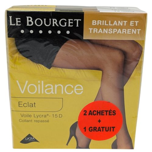 Lot de 3 collants neufs T 3 Voilance 15D col. cannelle transparent - le bourget - Modalova