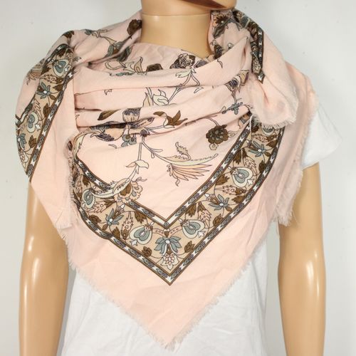 Foulard Rose  Motif Floral - Label Emmaus - Modalova
