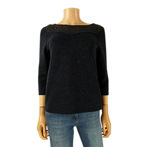 Pull mtallis avec dentelle noire - Taille XS - grain de malice - Modalova