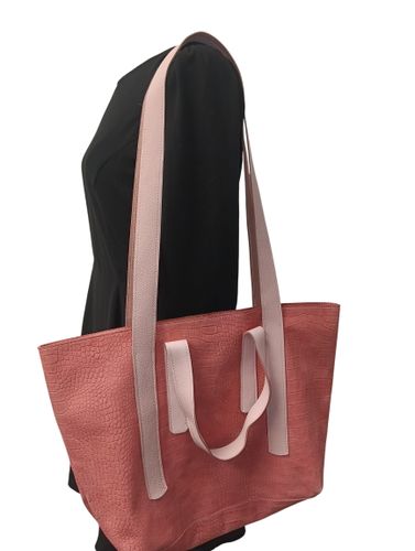 Grand sac main cuir —Rose - Label Emmaus - Modalova