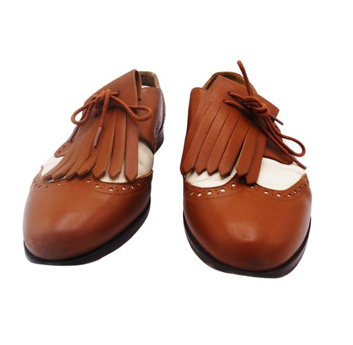 Paire de chaussures Derbies cuir et beige - Pointure 40 - Szane - Modalova