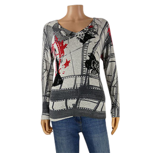 Pull imprim avec des strass - taille 2 - lo guy - Modalova