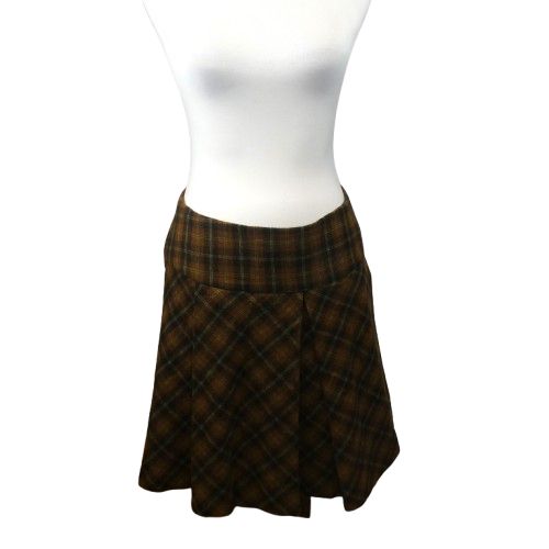 Jupe coupe cercle en laine motif carreaux - Taille XL/42 - sfera - Modalova