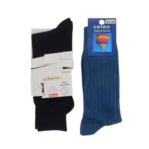 Lot de 2 paires de chaussettes panaches - Taille 43/46 - Label Emmaus - Modalova