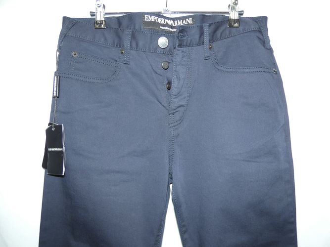 Pantalon bleu marine en coton Taille 30 - emporio armani - Modalova