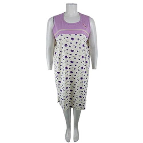 Robe blanche et violette imprimée fluers - Blanche Porte - Taille 52 - Blancheporte - Modalova