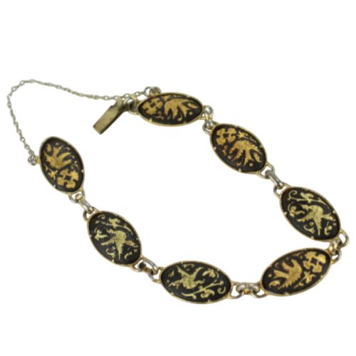 Bracelet vintage, noir et dor - Label Emmaus - Modalova