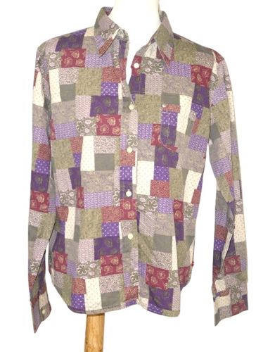 Chemise manches longues  col tailleur motif abstrait - Taille XL - lee cooper - Modalova
