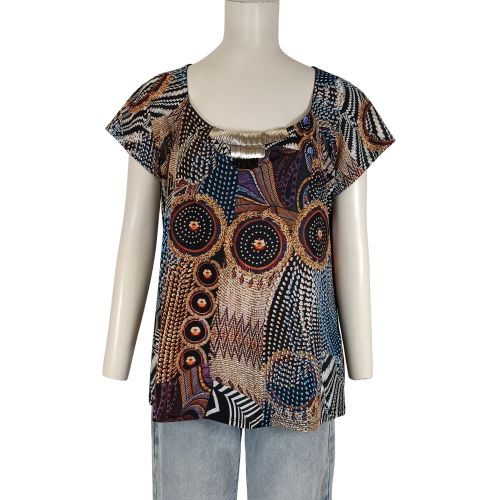 Top imprimé graphique multicolore taille 4 A3756 - Bréal - Modalova