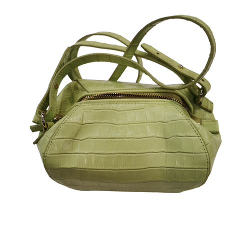 Sac  main en cuir vert - Label Emmaus - Modalova