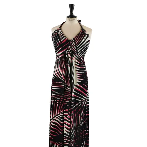 Robe 38 Blanche Palmiers Noires & Rouges - riu - Modalova