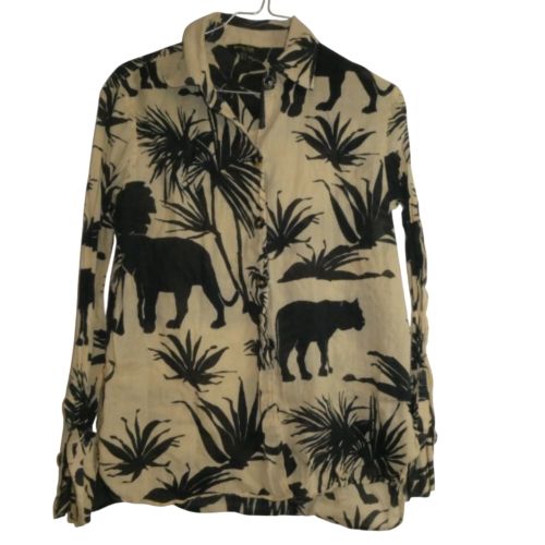 Chemisier beige animal - 38 - massimo dutti - Modalova