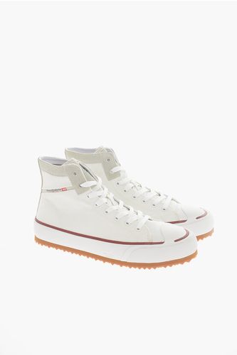Canvas and Suede S-PRINCIPIA Low-Top Sneakers with Platform size 41 - Diesel - Modalova