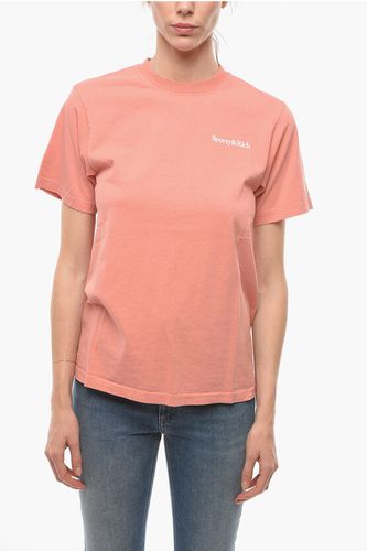 Crew-neck T-Shirt with Contrasting Print size S - Sporty & Rich - Modalova