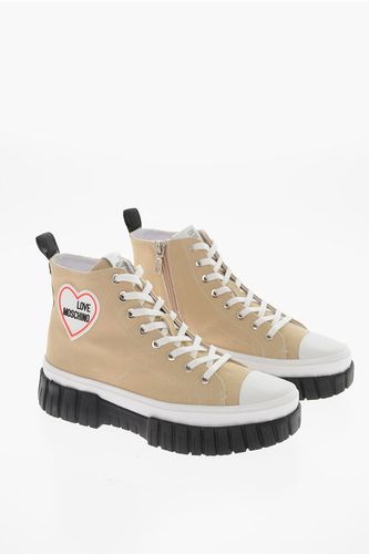 LOVE Canvas LOVELY LOVE High Top sneakers with Side Zip size 41 - Moschino - Modalova