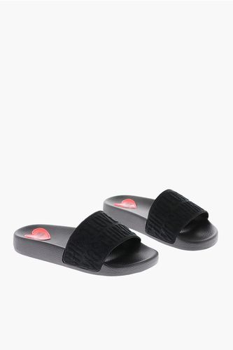 LOVE Solid Color Slides with Sponge Logo size 37 - Moschino - Modalova
