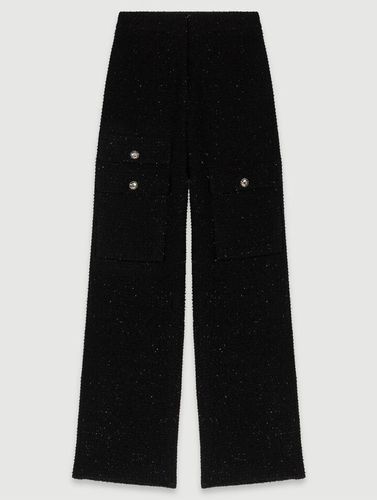 Pantalon En Tweed - Noir - Maje - Maje - Modalova