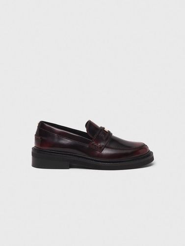 Mocassins En Cuir - Rouge - Maje - Maje - Modalova
