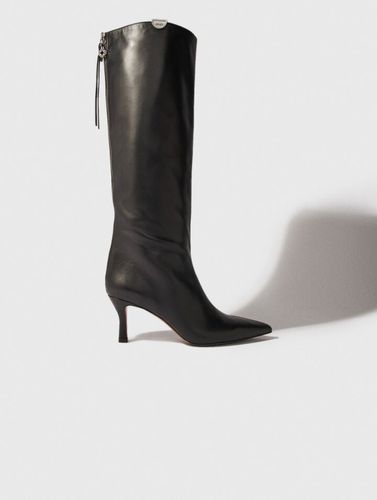 Bottes En Cuir À Bouts Pointus - Maje - Modalova