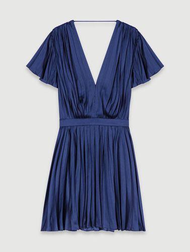 Robe Courte Plissée - Bleu - Maje - Modalova