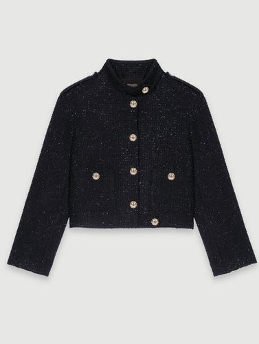 Veste Courte En Tweed - Noir - Maje - Maje - Modalova