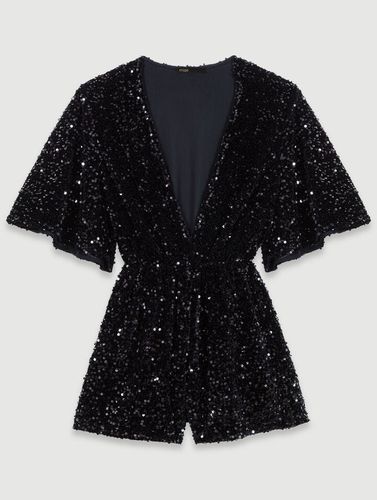 Combishort Velours Et Sequins - Robe de soirée - Maje - Modalova