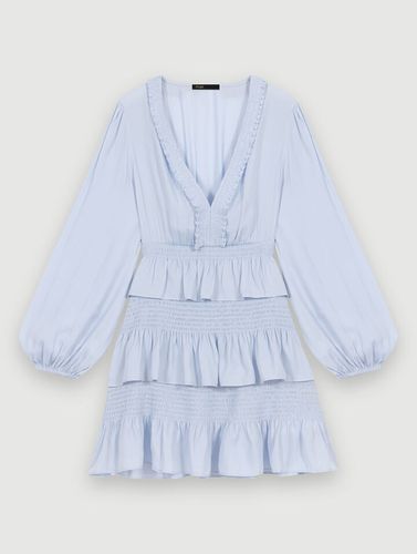 Robe À Volants Bleue - Maje - Maje - Modalova