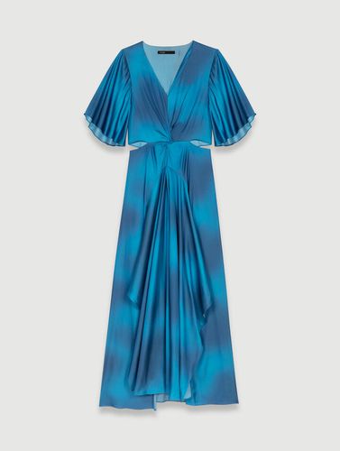 Robe Longue Satinée - Bleu - Maje - Maje - Modalova