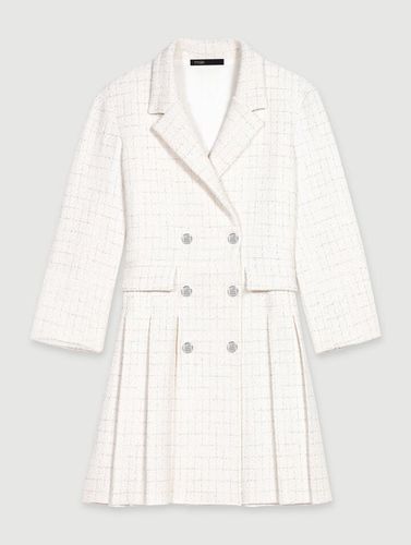 Robe Courte Boutonnée - Blanc - Maje - Modalova