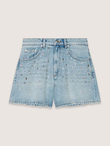 Short En Denim À Studs - Maje - Modalova