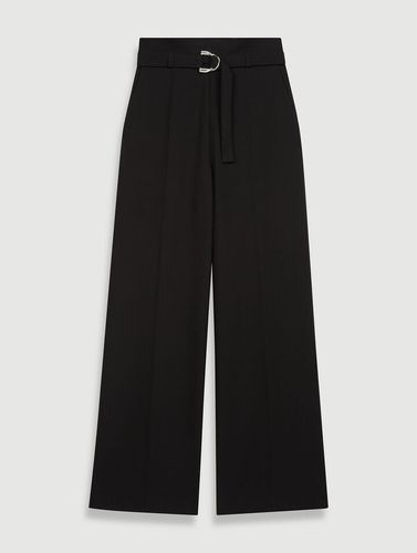 Pantalon Large Avec Ceinture - Noir - Maje - Modalova
