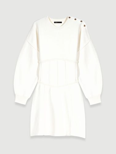 Robe Pull Effet Corset - Blanc - Maje - Modalova
