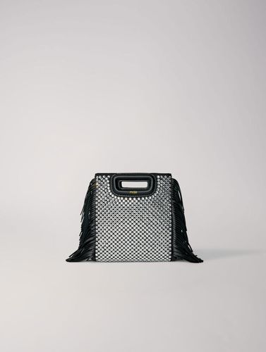 Sac M Mini En Cuir Et Strass - Noir - Maje - Modalova