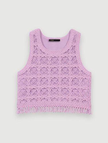 Top Court En Crochet - Violet - Maje - Modalova