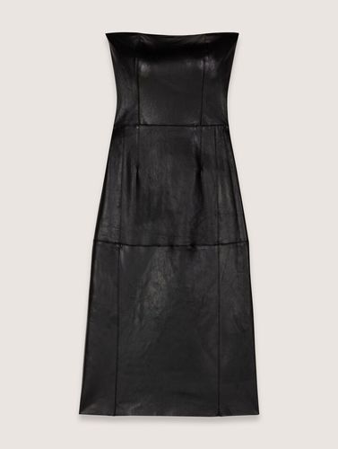 Robe Bustier Midi En Cuir Stretch - Maje - Modalova