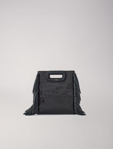 Sac M Mini En Cuir Effet Croco - Maje - Modalova