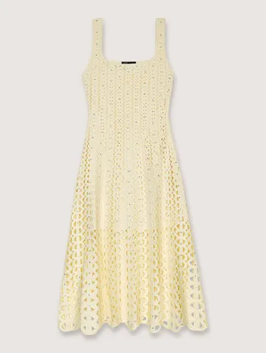 Robe Midi En Crochet Strassé - Maje - Modalova
