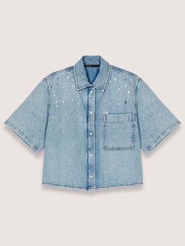 Chemise En Denim À Studs - Maje - Modalova