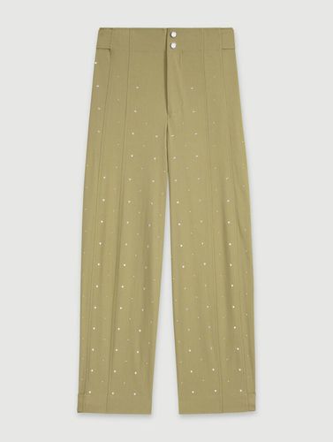 Pantalon Baggy Clouté - Vert - Maje - Modalova