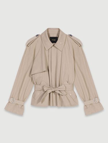 Trench Court Clouté - Beige - Maje - Maje - Modalova