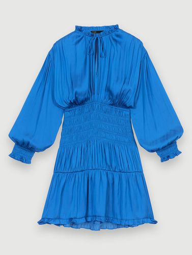 Robe Smockée Bleue - Maje - Maje - Modalova
