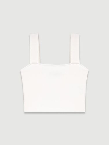 Crop Top En Maille - Blanc - Maje - Maje - Modalova